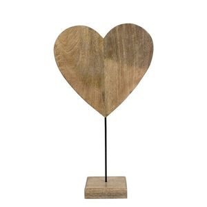 Dekorace srdce z mangového dřeva na podstavci - 60cm CISHM60 obraz