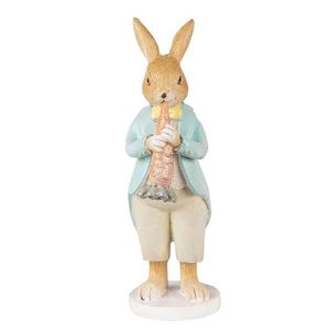 Velikonoční dekorace králík hrající na mrkev - 7*5*15 cm 6PR3848 obraz