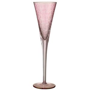 Růžová sklenička na šampaňské Oil transparent - Ø 7*28 cm 7765 obraz