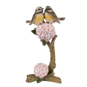 Velikonoční dekorace sýkorky na větvičce s květy - 10*6*19 cm 6PR3822 obraz