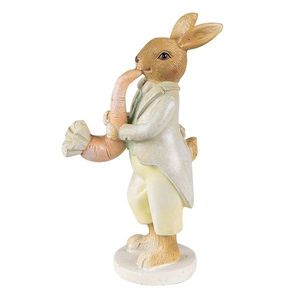 Velikonoční dekorace králík hrající na mrkev - 5*8*16 cm 6PR3849 obraz