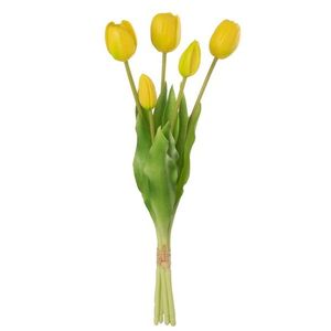 Kytice 5ks žlutých realistických tulipánů - 40cm 32913 obraz