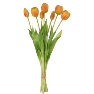 Kytice 7ks oranžových realistických tulipánů - 45cm 32917 obraz