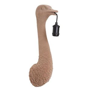 Písková nástěnná lampa pštros Ostrich velvet sand - 18*15*57 cm / E27 3123182 obraz