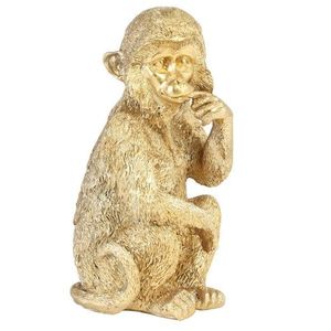 Zlatá antik nástěnná dekorativní soška opice - 10*9*20 cm 6979585 obraz