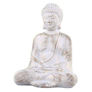 Bílo - zlatá antik dekorace socha Buddha Vittel - 23*17*28cm 39070519 (39705-19) obraz