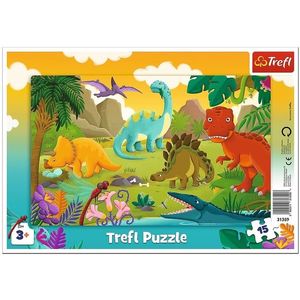 Trefl Puzzle Dinosauři, 15 dílků obraz