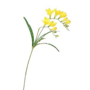 Umělá květina Frézie žlutá, 57 cm obraz