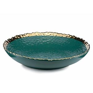 DekorStyle Hluboký keramicky talíř Kati 26 cm zelený obraz