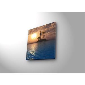 Wallity Obraz s LED osvětlením OSTROV 49 28 x 28 cm obraz
