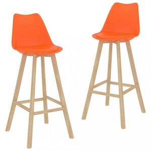 Sada barových židlí, oranžová, 2 ks obraz