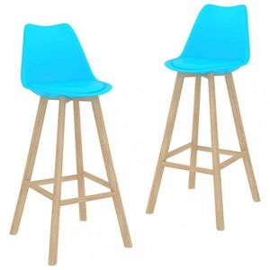 Barová židle 2 ks Dekorhome Světle modrá, Barová židle 2 ks Dekorhome Světle modrá obraz
