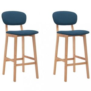 Barová židle 2 ks Dekorhome Modrá, Barová židle 2 ks Dekorhome Modrá obraz
