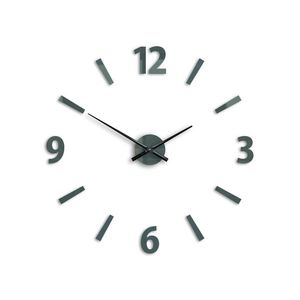Moderní nástěnné hodiny KLAUS GRAY (nalepovací hodiny na stěnu) obraz
