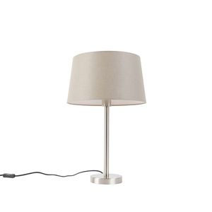 Moderní stolní lampa z oceli s tupým odstínem 35 cm - Simplo obraz