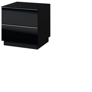 HELVETIA Tv stolek HEMI 38 černá / černé sklo 50x50x48 černá / černé sklo obraz