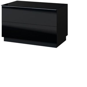 HELVETIA Tv stolek HEMI 39 černá / černé sklo 80x50x48 černá / černé sklo obraz