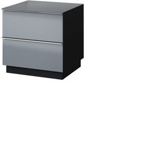 HELVETIA Tv stolek HEMI 38 černá / šedé sklo 50x50x48 černá / šedé sklo obraz