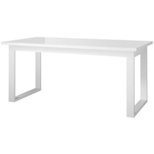HELVETIA Jídelní stůl HEMI bílá / bílé sklo 170x76x80 bílá / bílé sklo obraz