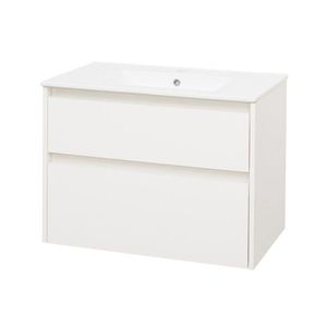 MEREO Opto, koupelnová skříňka s keramickým umyvadlem 81 cm, bílá CN911 obraz