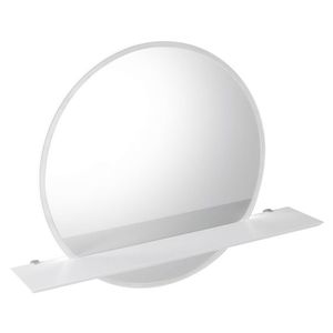 SAPHO VISO kulaté zrcadlo s LED osvětlením a policí ø 80cm, bílá mat VS080-01 obraz