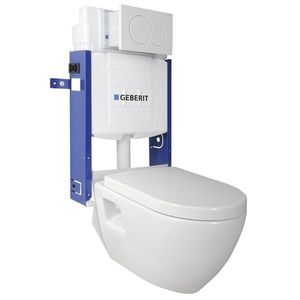 SAPHO Závěsné WC Nera s podomítkovou nádržkou a tlačítkem Geberit, bílá WC-SADA-17 obraz