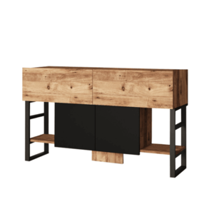 Konzolový stolek DEWEY borovice atlantic/černá obraz