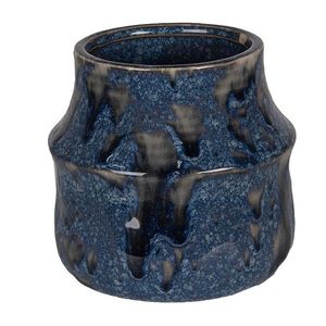 Modrý keramický obal na květináč Blue Dotty S - Ø 12*11 cm 6CE1573S obraz