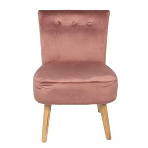 Růžová sametová jídelní židle / křesílko - 51*58*76 cm 50710 obraz
