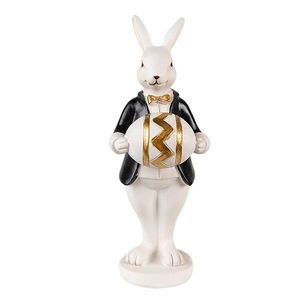 Velikonoční dekorace králík v kabátku držící vajíčko - 6*6*15 cm 6PR3866 obraz
