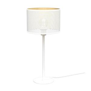 Stolní lampa LOFT SHADE 1xE27/60W/230V pr. 25 cm bílá/zlatá obraz