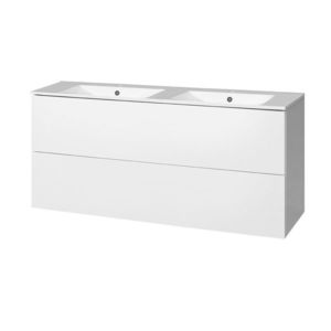 MEREO Aira, koupelnová skříňka s keramickym umyvadlem 121 cm, bílá CN713 obraz