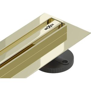 MEXEN Flat 360 Slim podlahový žlab 90 cm otočný zlato 1541090 obraz