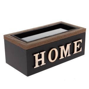 Dřevěný box na čajové sáčky HOME, 16, 5 x 10 x 8 cm obraz