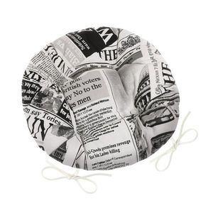 Bellatex Sedák EMA kulatý prošívaný Noviny černá, 40 cm obraz