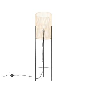 Skandinávská stojací lampa bambus - Natasja obraz