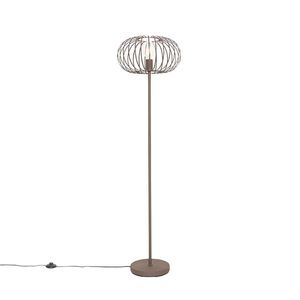 Designová stojací lampa rezavě hnědá - Johanna obraz