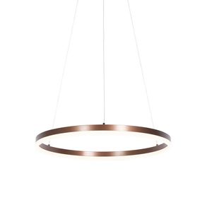 Designové závěsné svítidlo bronzové 60 cm včetně LED 3-stupňově stmívatelné - Anello obraz