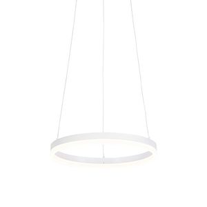 Designové závěsné svítidlo bílé 40 cm včetně LED 3 stupňové stmívatelné - Anello obraz