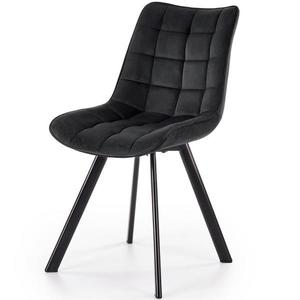 Židle K332 látka velvet/kov černá obraz