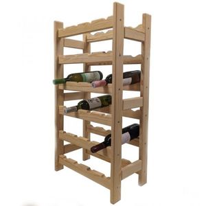 Dřevěný stojan na víno pro 24 lahví obraz