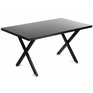 DekorStyle Jídelní stůl STORMI 150 cm černý obraz