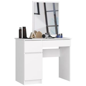 Ak furniture Kosmetický stolek se zrcadlem P-2 II 90x50 cm bílý levý obraz