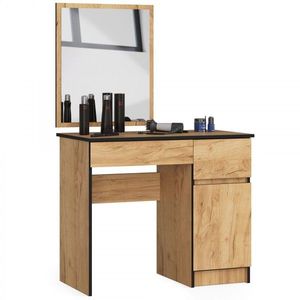 Ak furniture Kosmetický stolek se zrcadlem P-2/SL dub craft pravý obraz