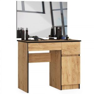 Ak furniture Kosmetický stolek se zrcadlem P-2/SL I dub craft pravý obraz