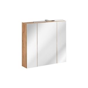 Comad Koupelnová skříňka se zrcadlem Capri 843 3D dub craft zlatý obraz