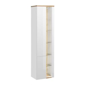 Comad Koupelnová závěsná skříňka vysoká Bahama 800 2D alpská bílá/dub votan obraz