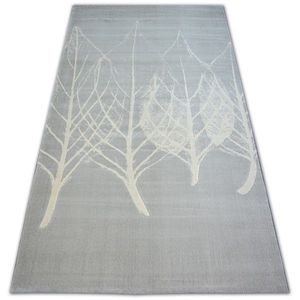Dywany Lusczow Kusový koberec SCANDI 18281/652- listy šedý / krémový, velikost 160x230 obraz