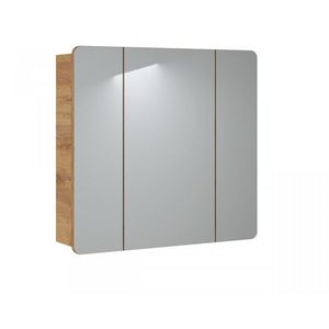 Comad Závěsná koupelnová skříňka se zrcadlem Aruba 843 3D dub craft zlatý obraz