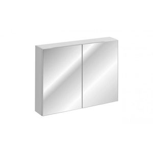 Comad Závěsná koupelnová skříňka se zrcadlem Leonardo 84-90-B 2D bílá obraz